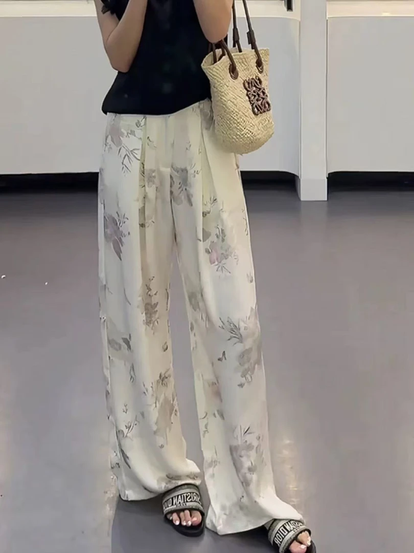 深圳南油醋酸直筒裤子高级质感设计感四季百搭