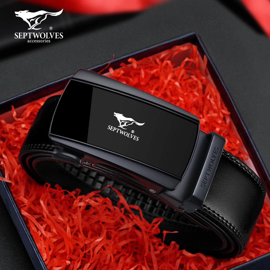 七匹狼男士皮带真皮2025新款潮流牛皮自动扣腰带休闲时尚裤腰带男