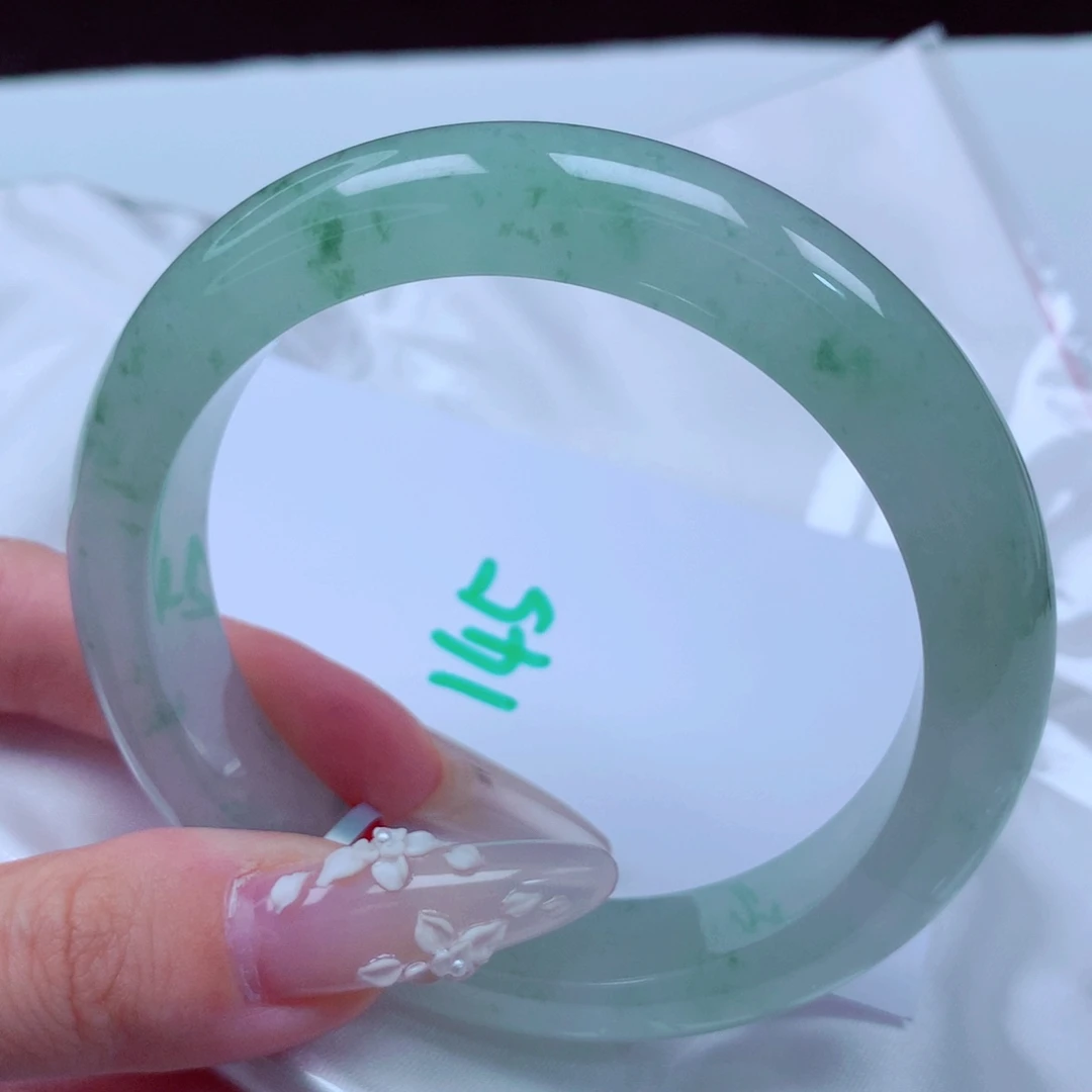 未镶嵌手镯翡翠天然缅甸翡翠A货手镯 145号