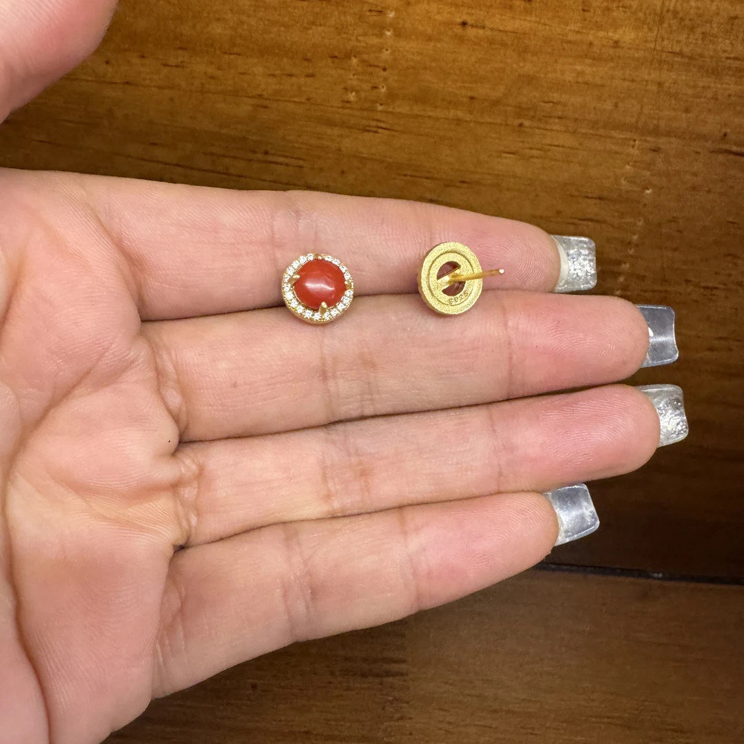 925银耳饰 新款925纯银 镀金 耳钉