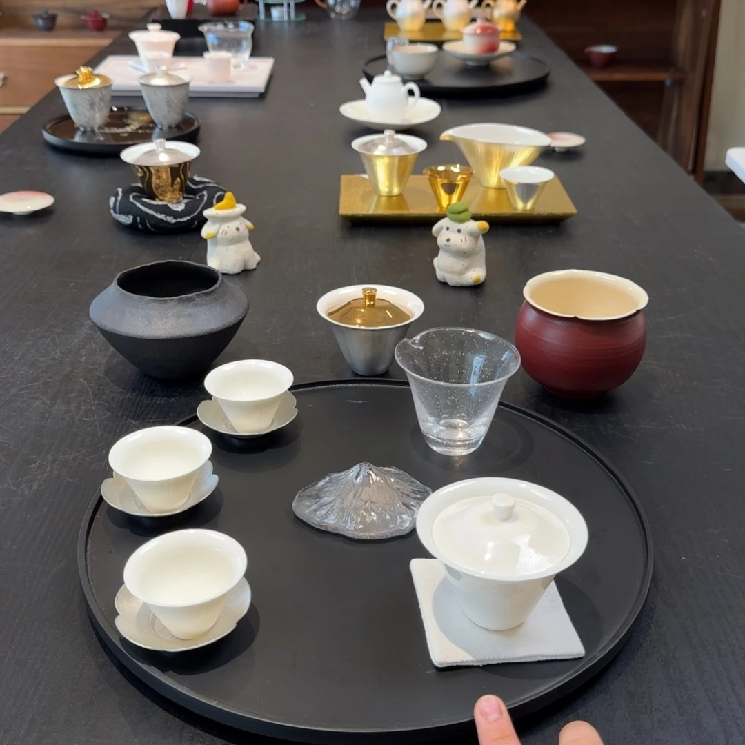 樱桃木圆形大茶盘