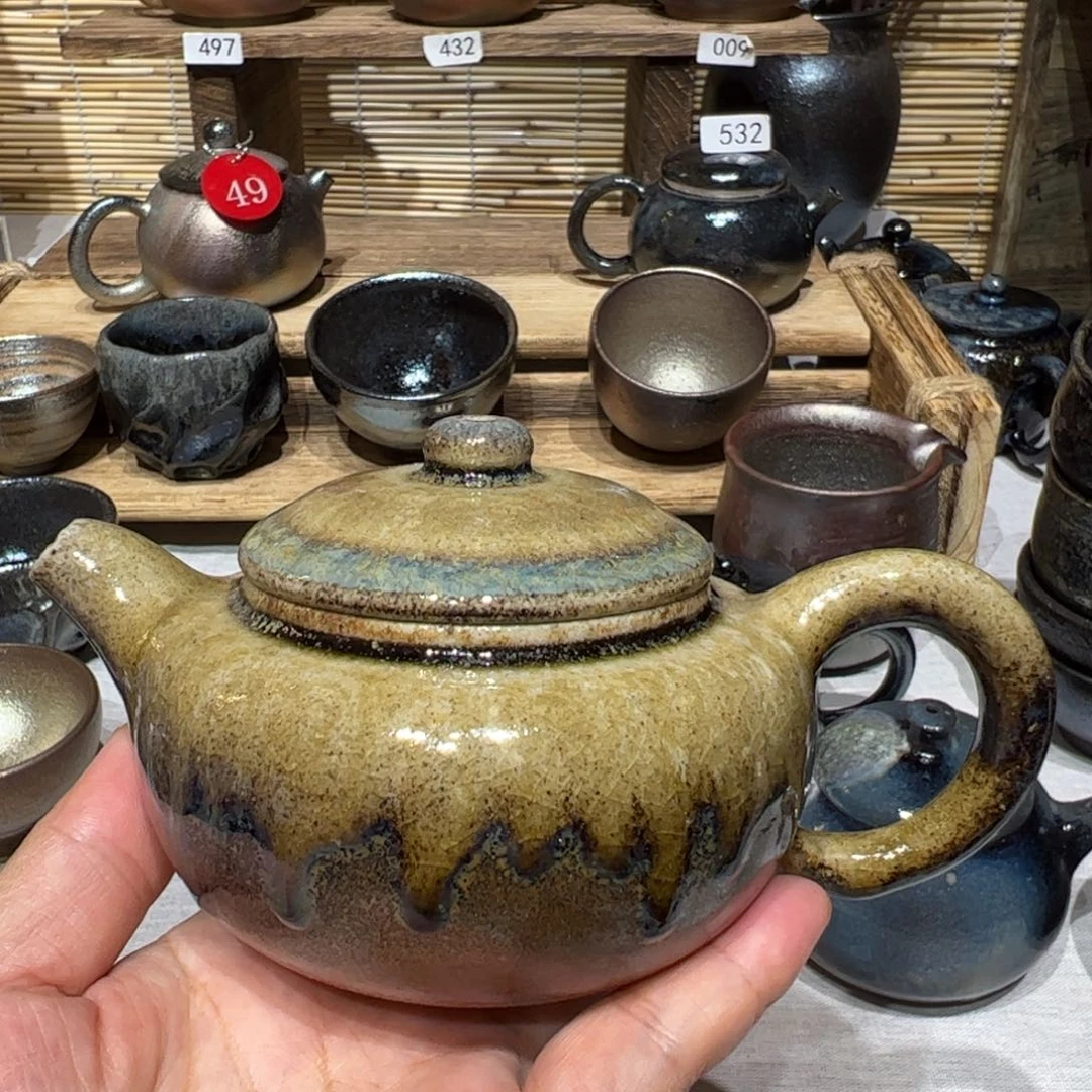 米***࿐壶建水紫陶白泥柴烧壶