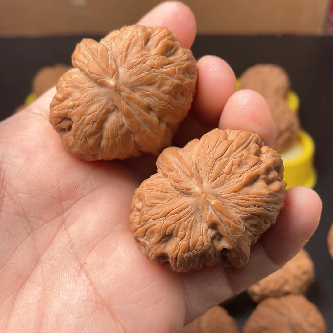 天****）核农文玩核桃元宝练手对