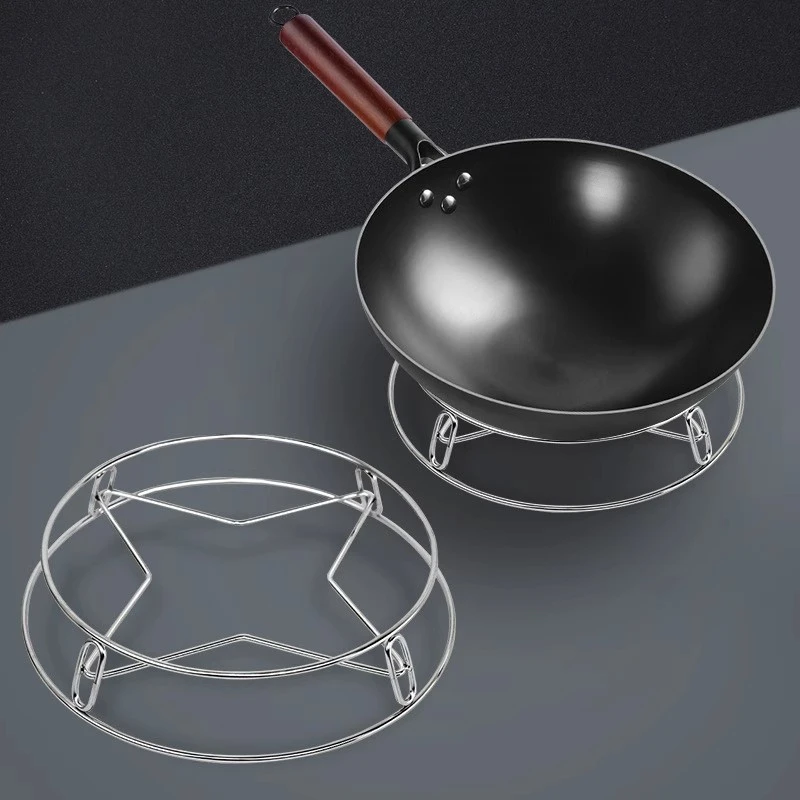 不锈钢锅架厨房家用置物架子放锅盖隔热防烫锅具锅垫支架蒸架收纳