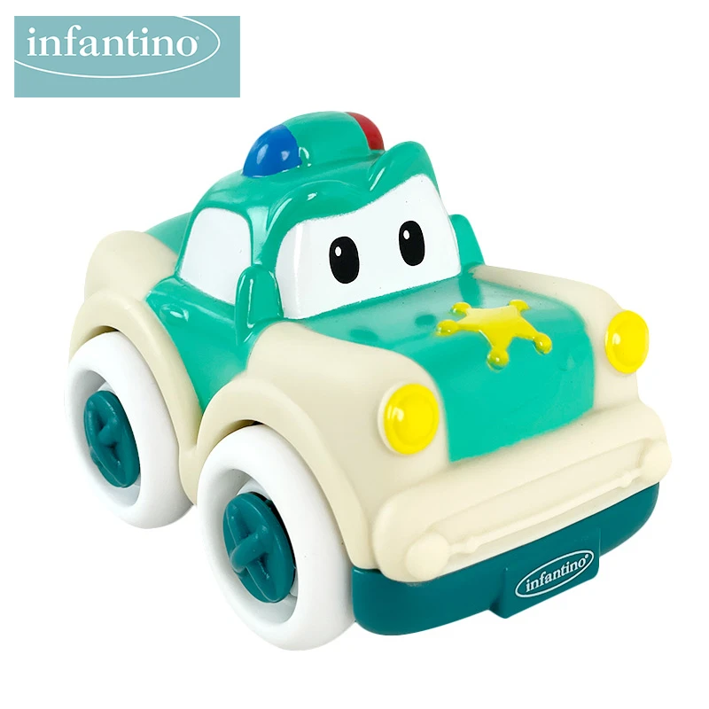infantino婴蒂诺婴幼儿儿童宝宝卡通软胶滑行小汽车玩具