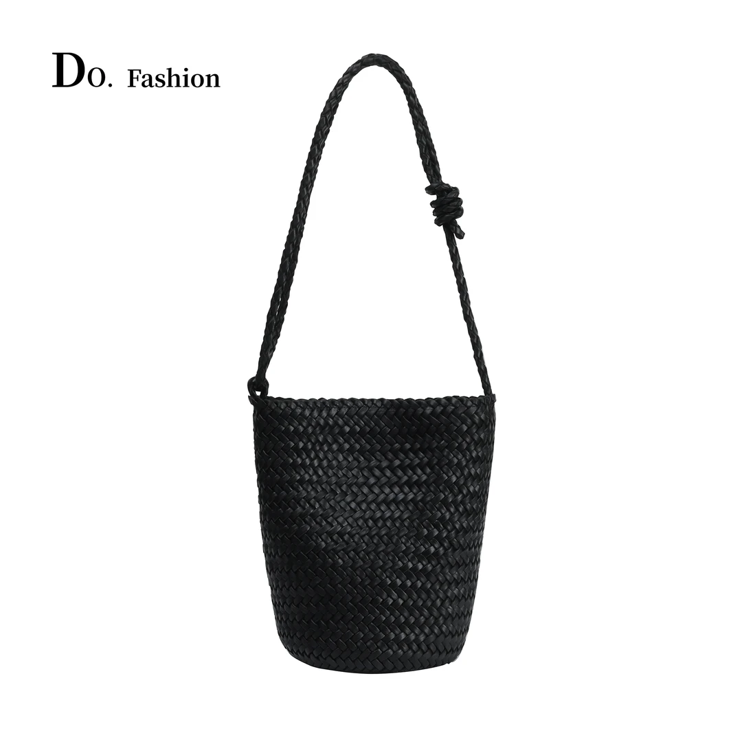 【Do.Fashion欧阳】进口牛皮手工编织单肩包