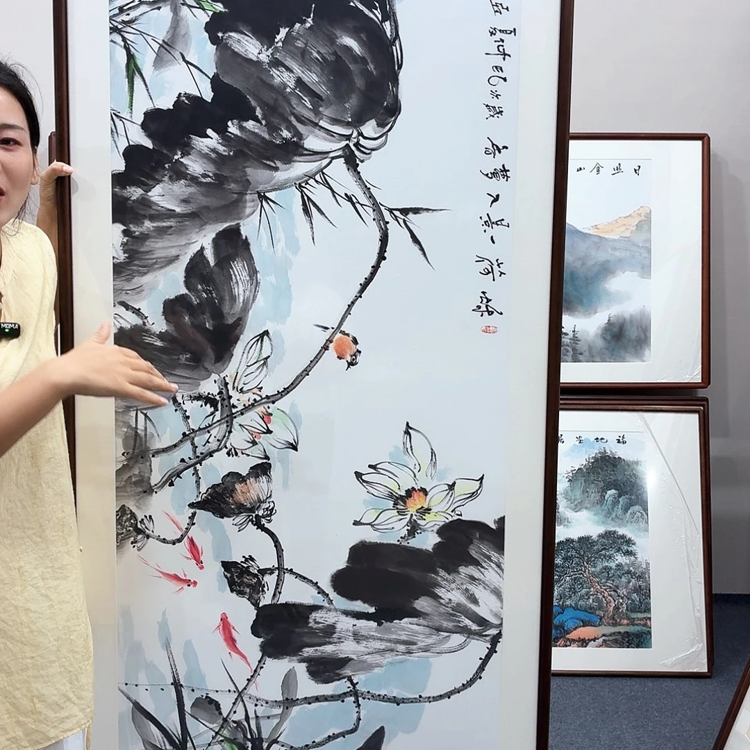 国画手绘作品210×80尺寸
