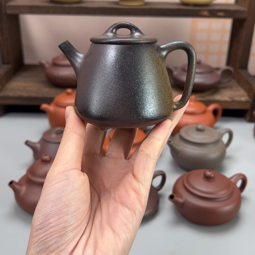 茶杯紫砂柴烧高石瓢170cc微瑕开播福利