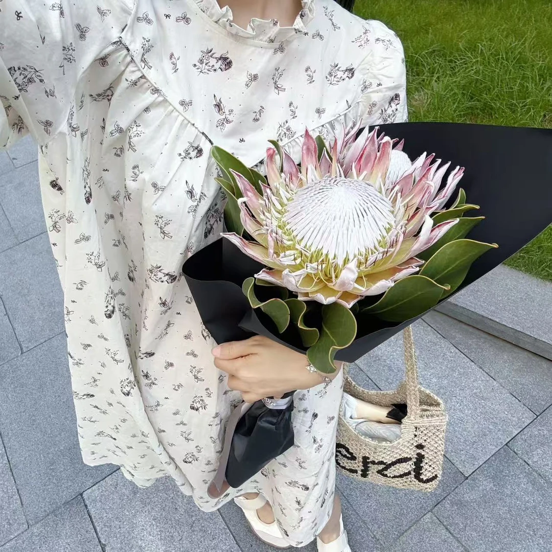 【RUNAWAY】优雅风韩版简约碎花连衣裙