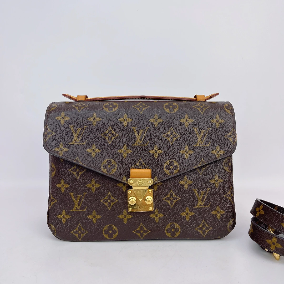 95新 LouisVuitton/路易威登 LV 棕色邮差包内标DU0156底24 H252