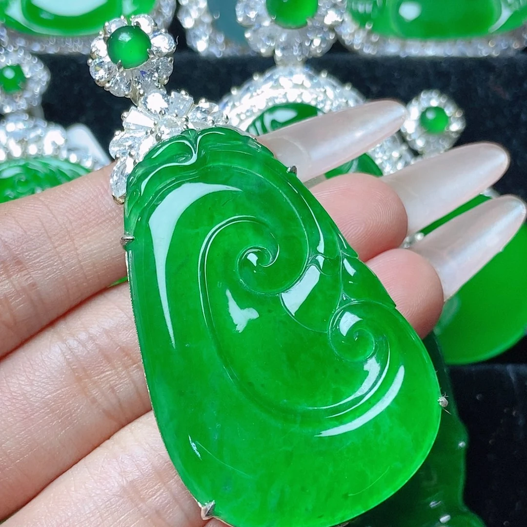 银S925镶嵌戒指翡翠