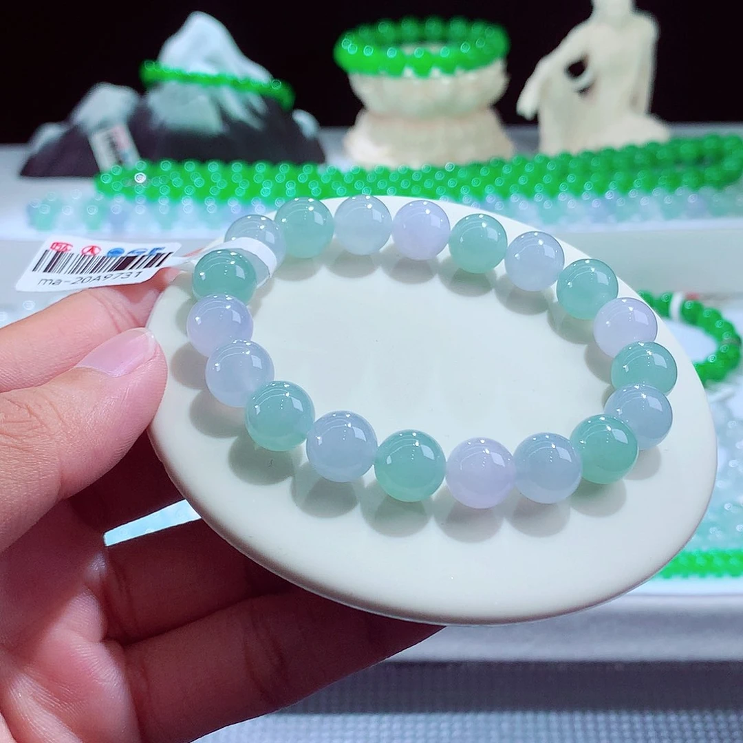 未镶嵌手链翡翠双彩卡10