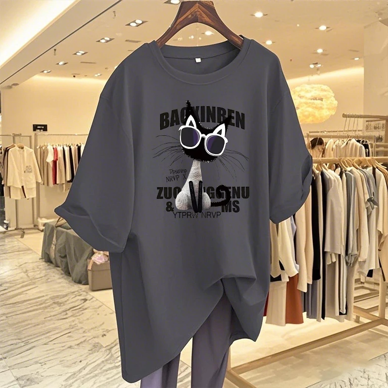 【6-3】大版T恤2025纯棉男女同款纯棉T恤短袖t恤学生夏季ins潮牌潮