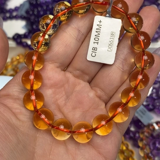 黄晶手链未镶嵌巴西黄水晶暴力黄10M+