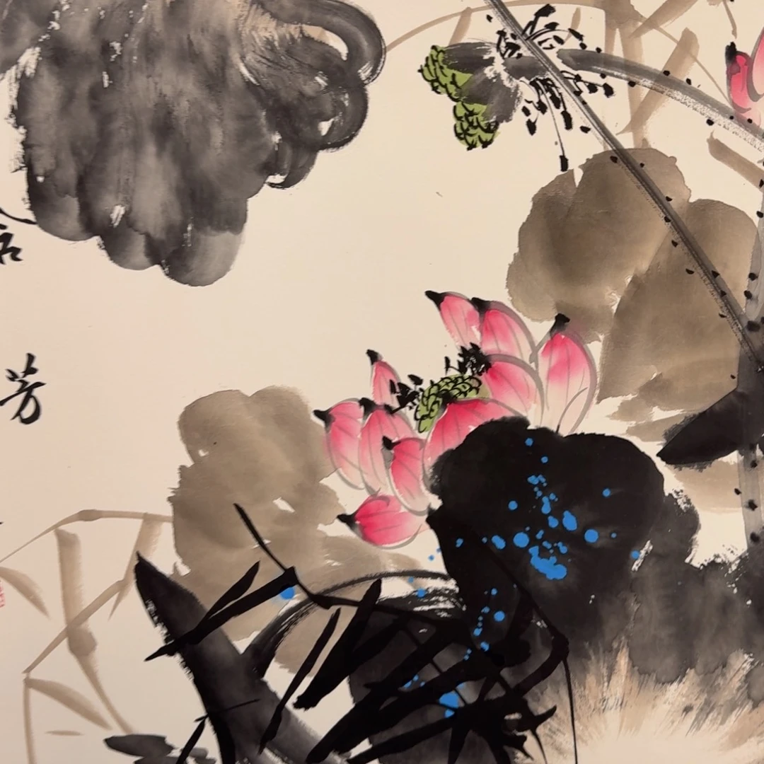 国画纯手绘山水花鸟