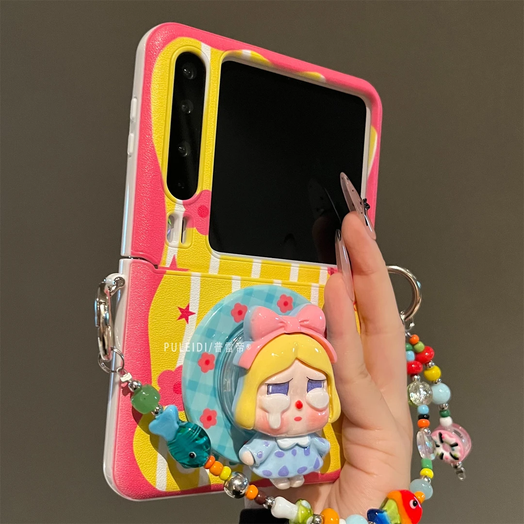 适用华为puraX典藏版折叠屏手机壳p50pocket2中轴全包磁吸支架