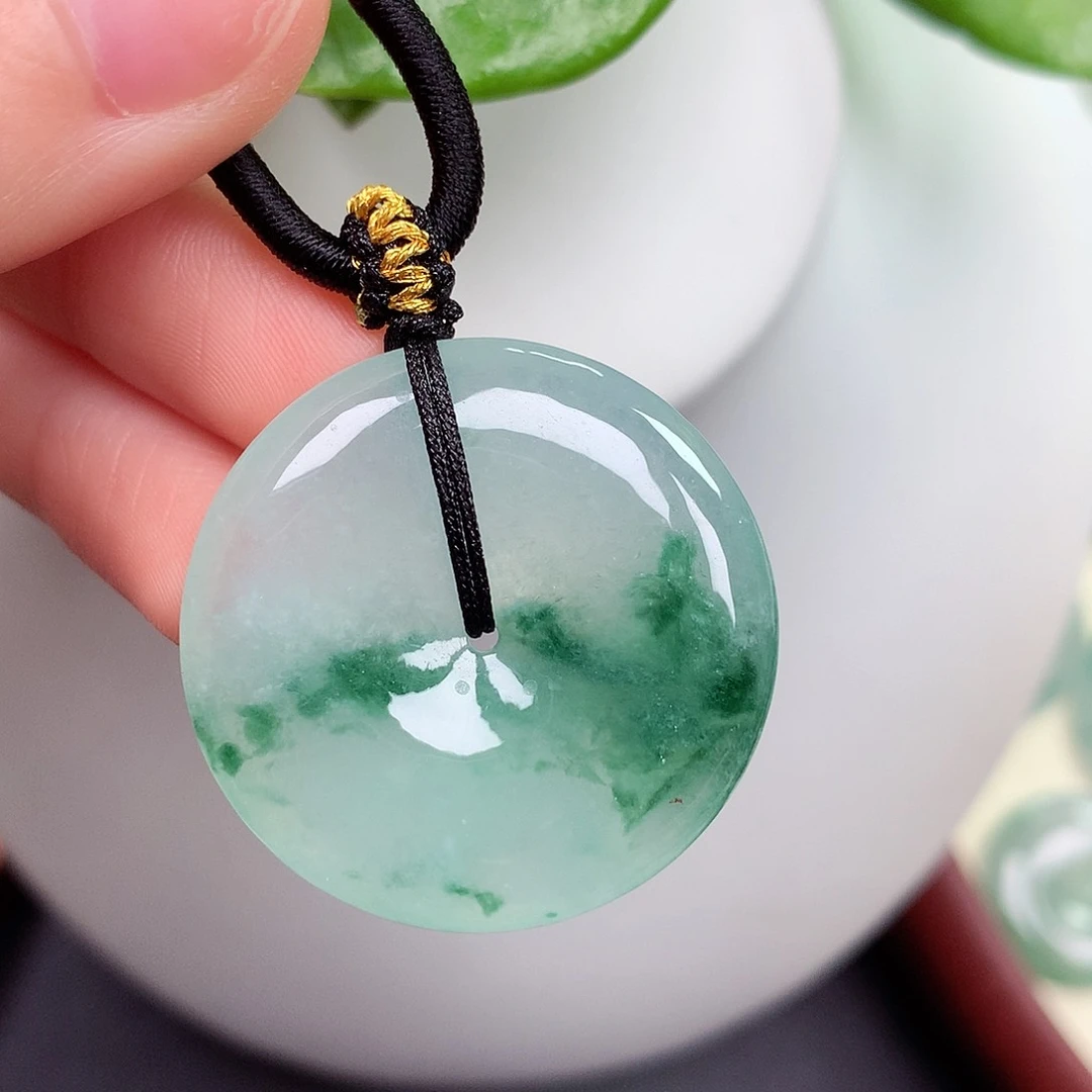 翡翠未镶嵌颈饰平安扣 32-6.2mm