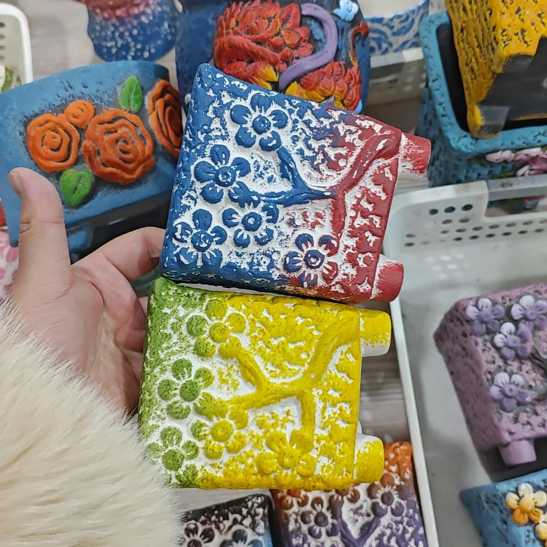 陶吸水透气的白陶花盆凑满12发货