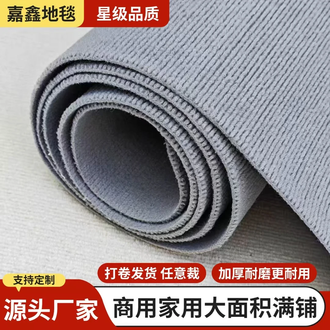 整张加厚满铺地毯大面积北欧风高档条纹直播间拍照卧室客厅美容院