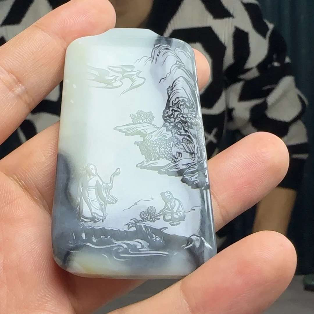 和田玉未镶嵌吊坠(不含链)