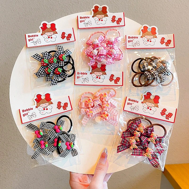 儿童卡通拇指发绳高弹力不伤发皮筋婴儿可爱发圈女宝宝扎辫子头绳