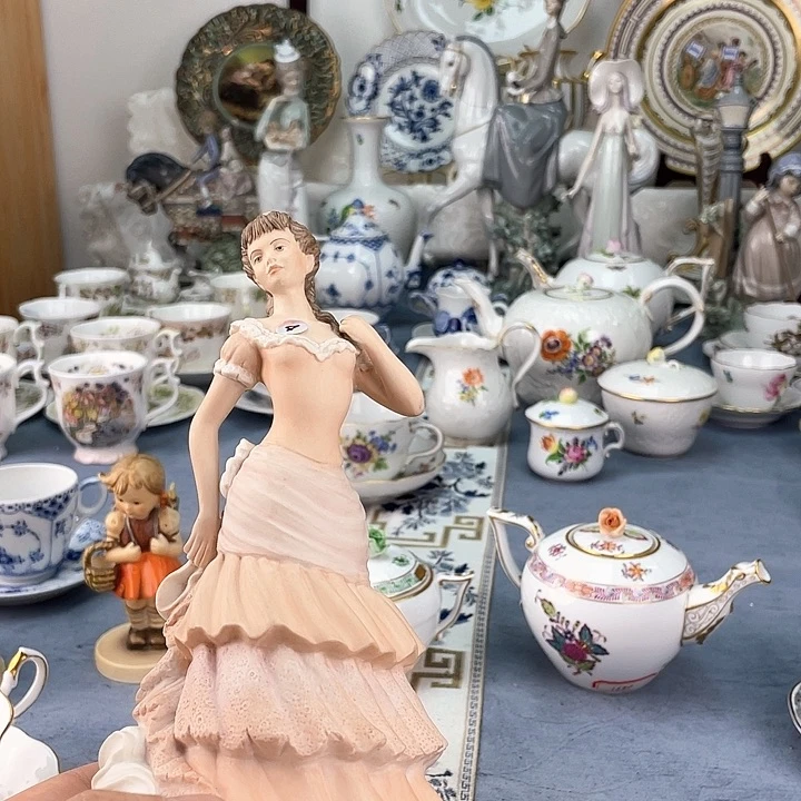 中古欧瓷瓷器小房子