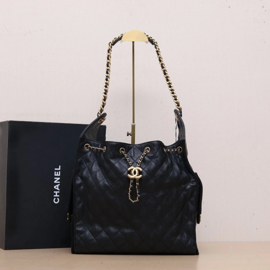 95新 Chanel/香奈儿 【双攀】25BAG 腋下单肩包 中号 芯片开 金扣