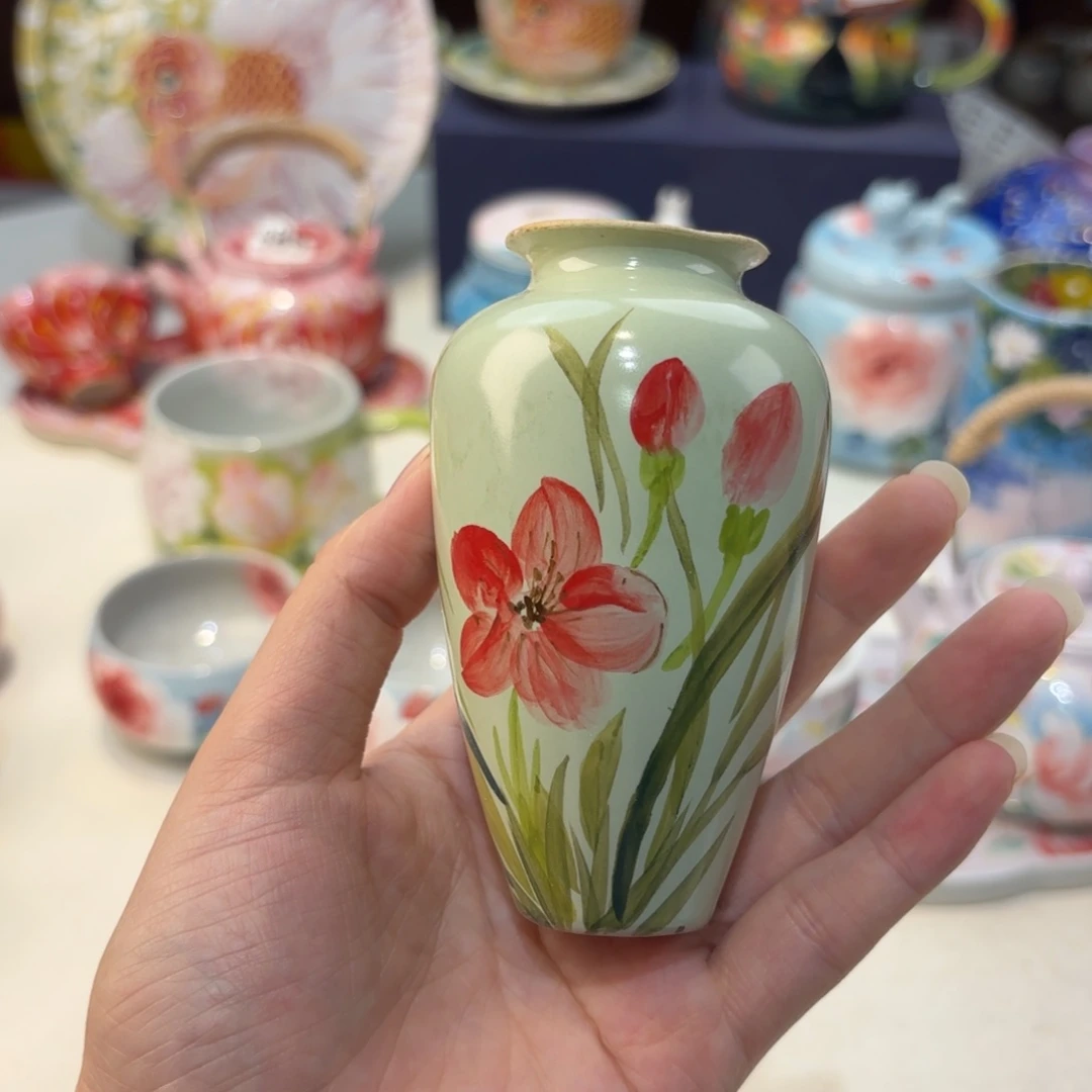 景德镇手绘高温釉下彩陶瓷茶具
