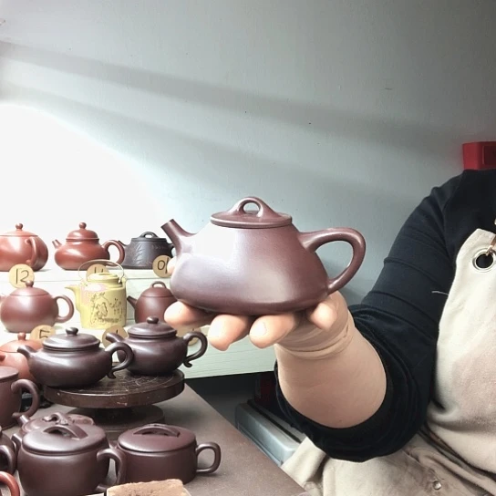 茶壶紫砂A***者紫泥160毫升石瓢