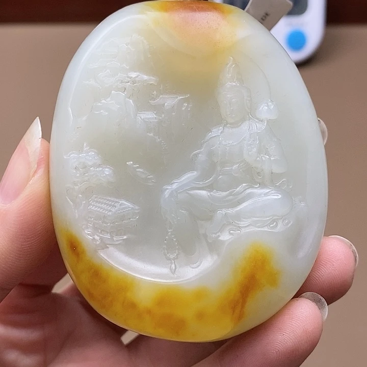 和田玉挂件未镶嵌君*F