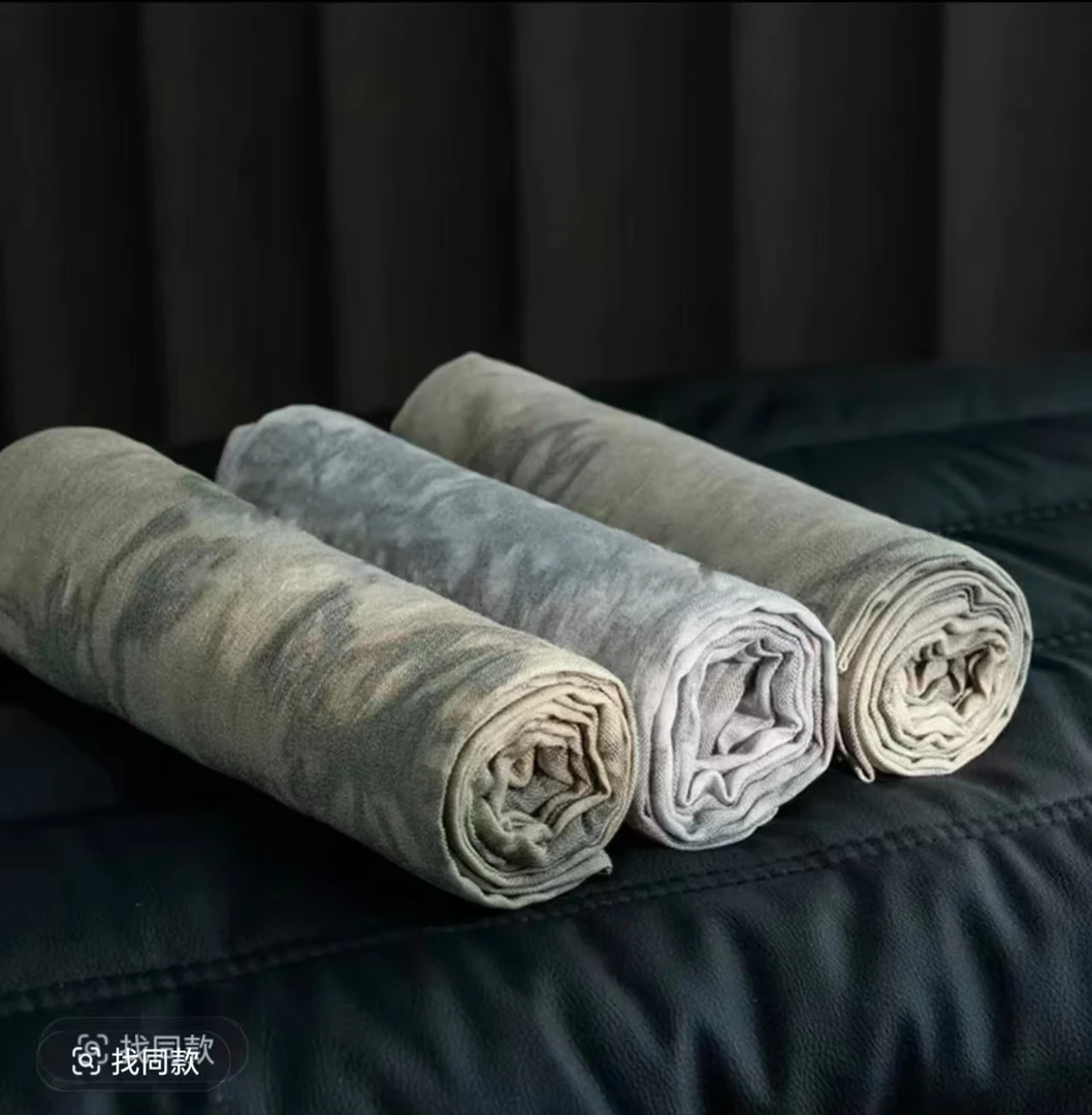 【6668】夏季新款休闲百搭时尚复古宽松新中式扎染高腰显瘦阔腿裤