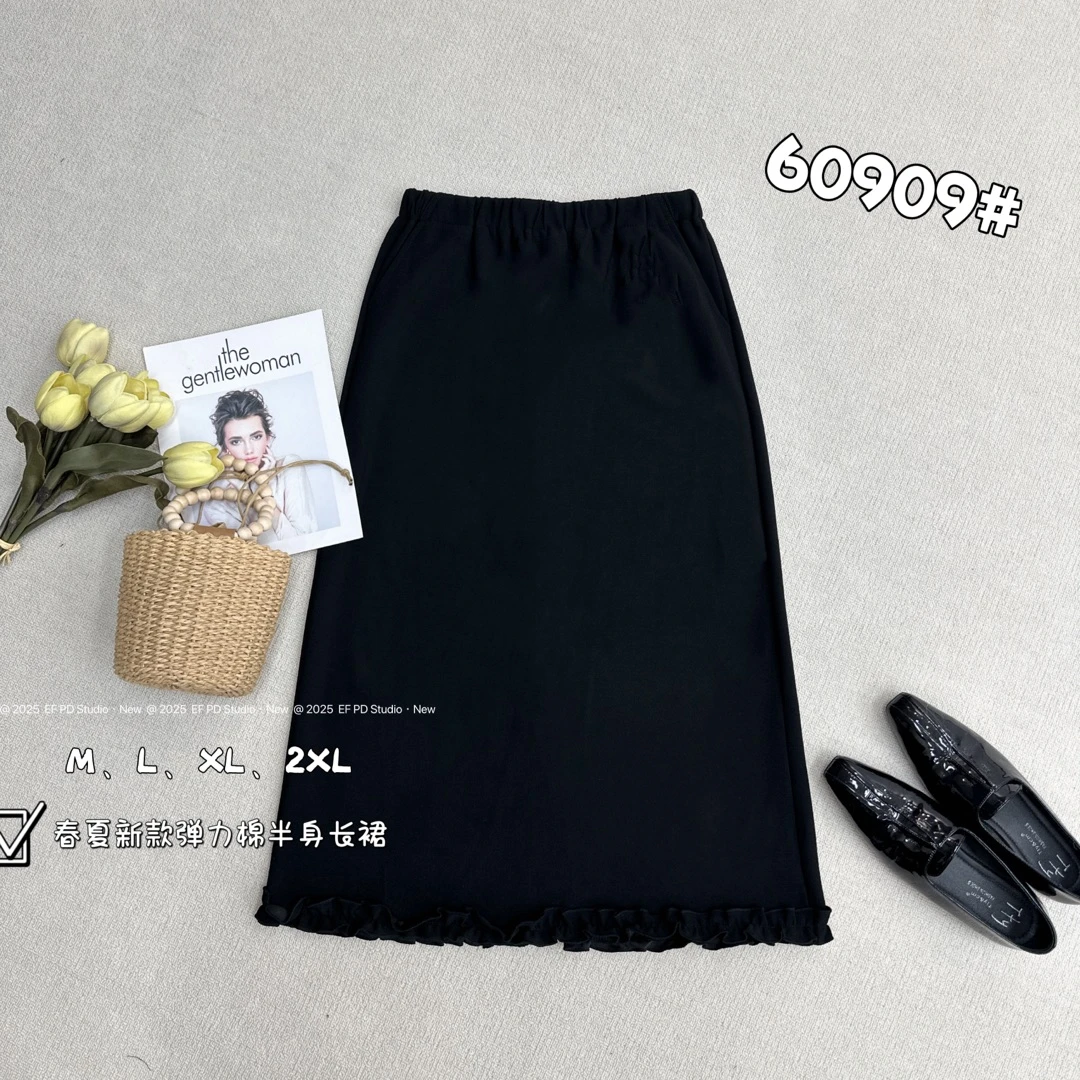 EF60909春季新款弹力棉呢子半身裙