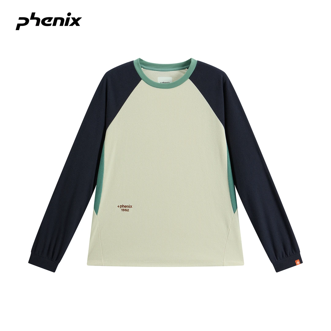+phenix菲尼克斯休闲抓绒卫衣无帽女2025新款撞色摇粒绒保暖上衣
