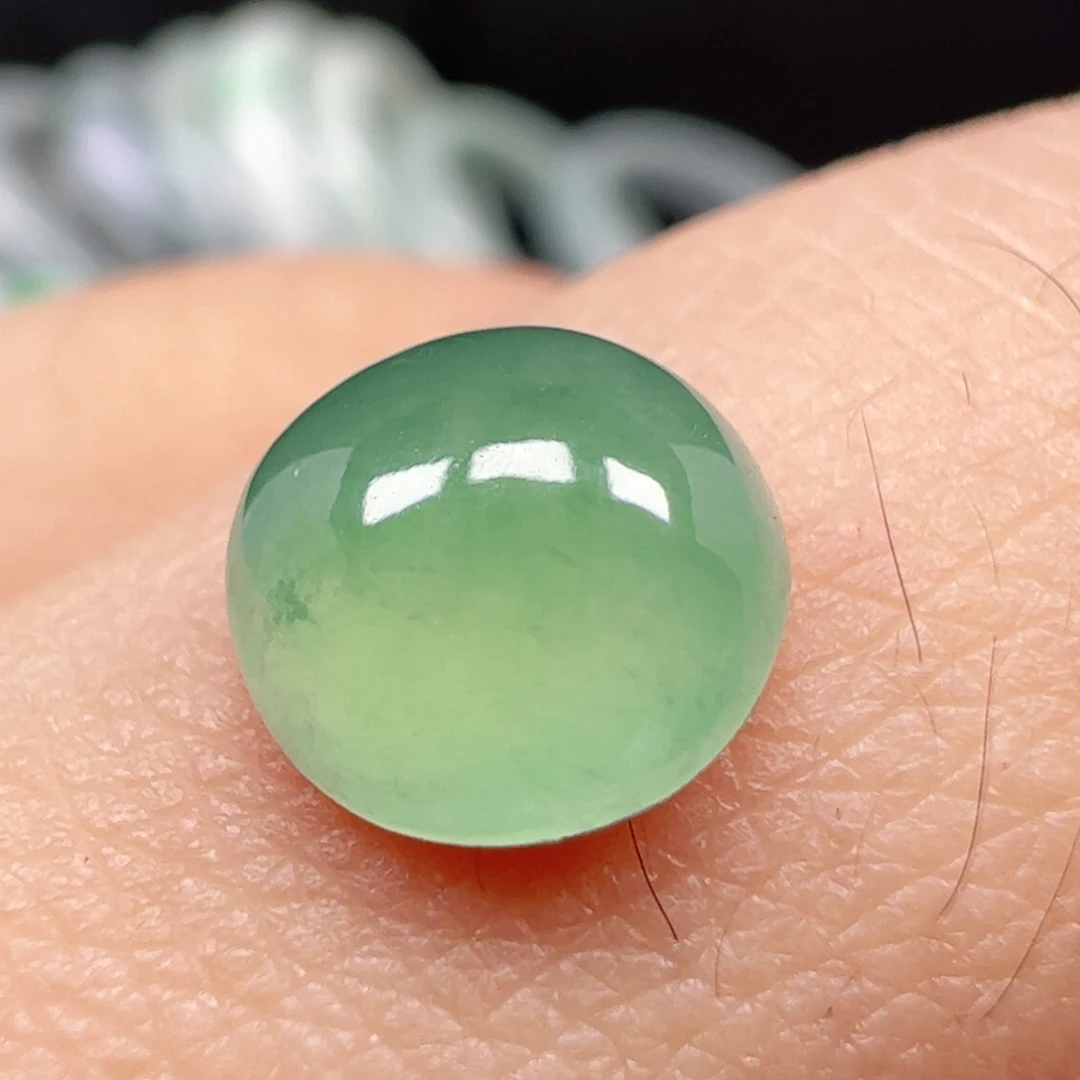 翡翠未镶嵌耳饰蛋面