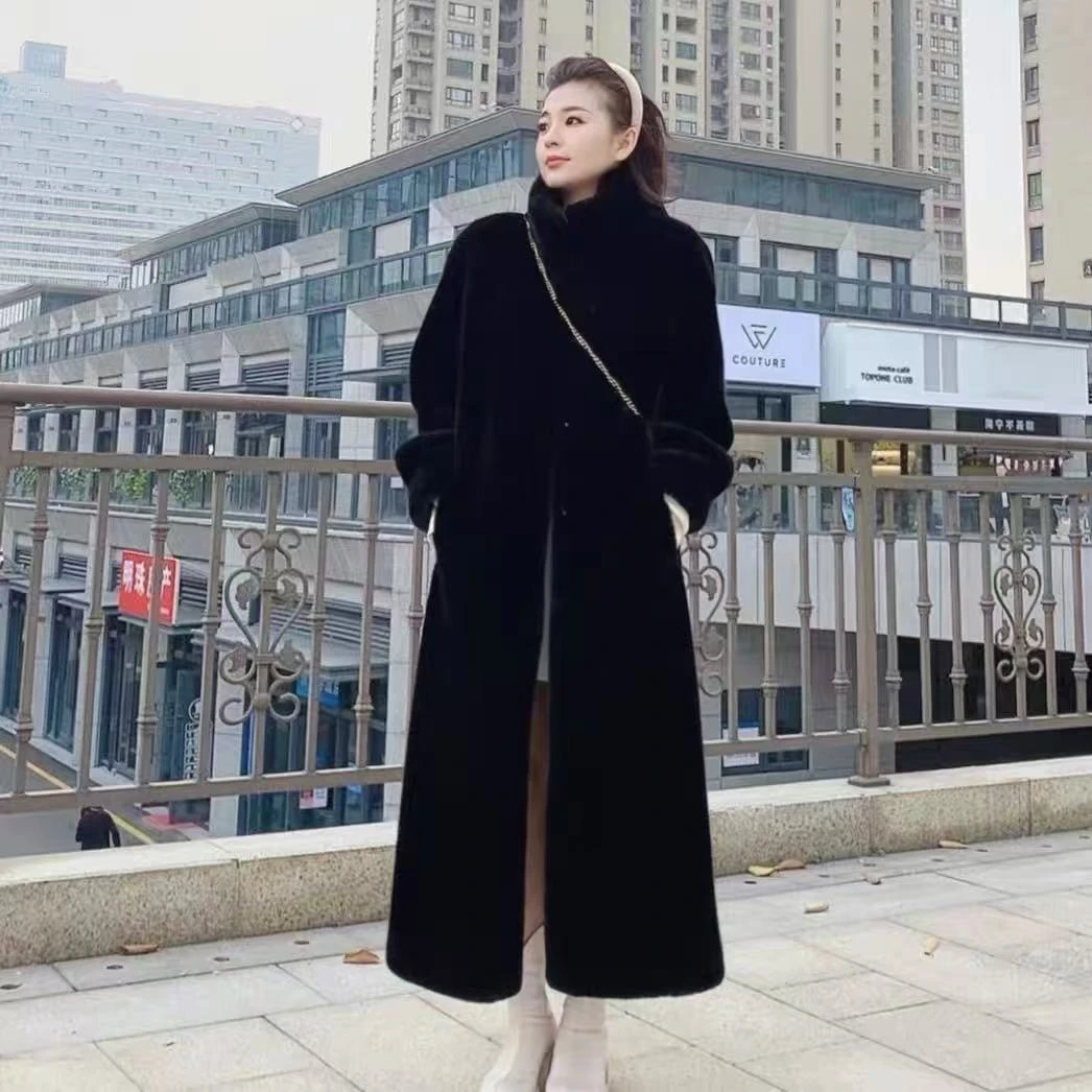 (120公分长）秋冬季欧貂绒精品时尚女装外套
