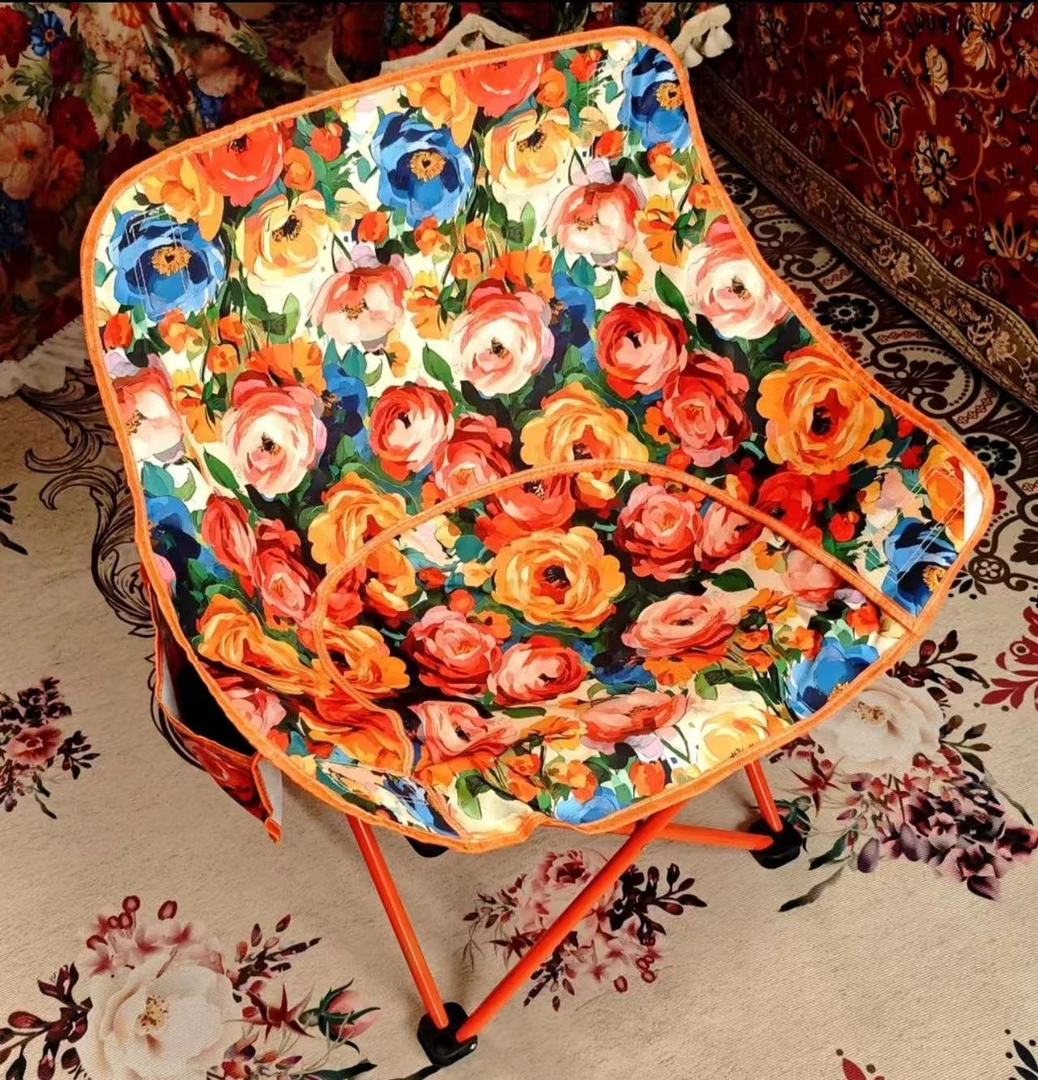 露营椅子户外折叠椅便携式躺椅钓鱼凳沙滩椅野餐桌月亮椅