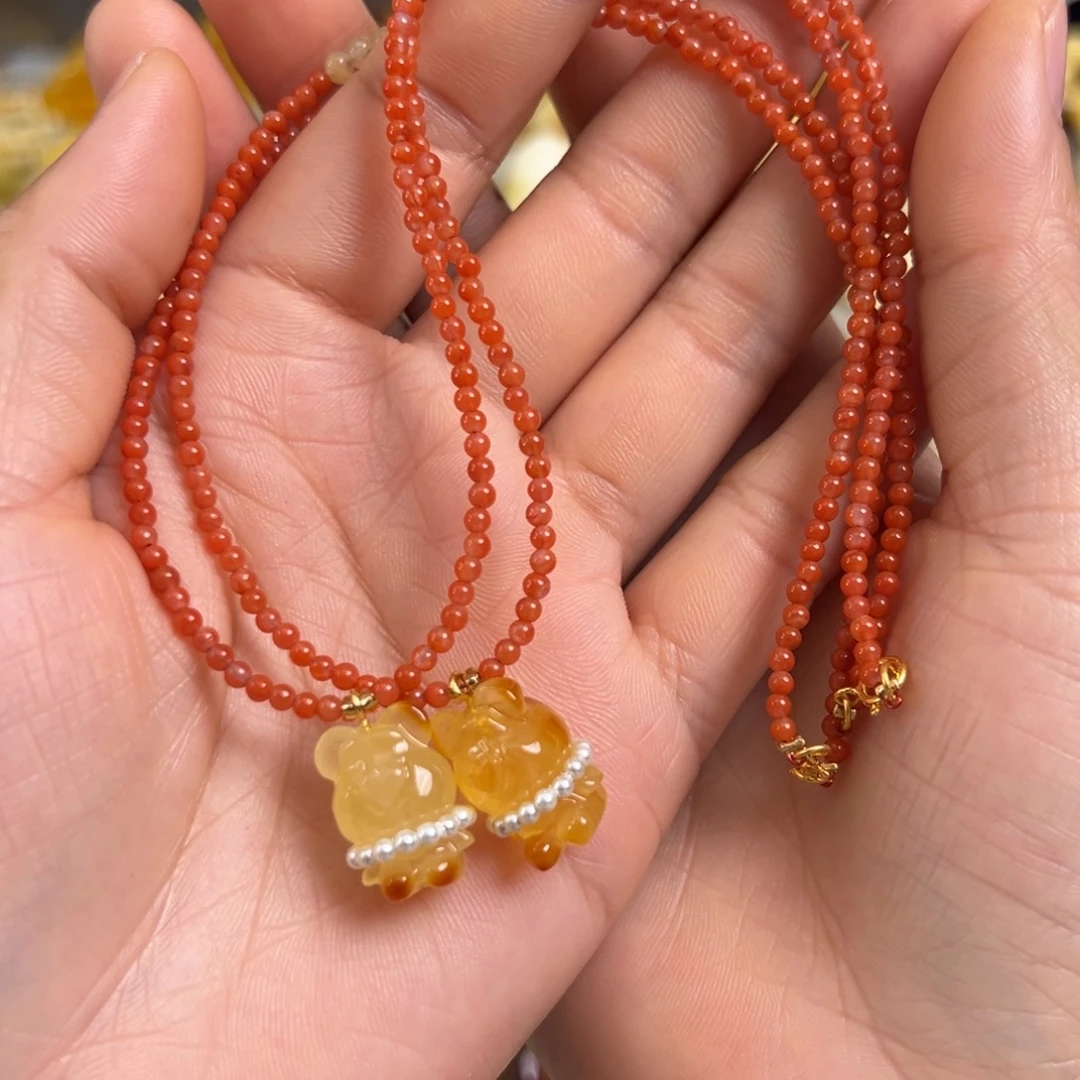 蜜蜡未镶嵌裸石多样性发一条