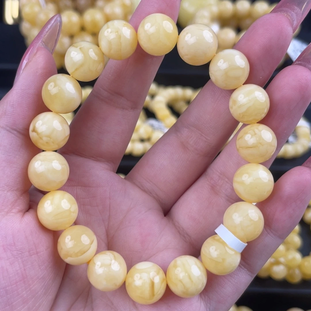 琥珀未镶嵌裸石满蜡虎皮妖花11➕