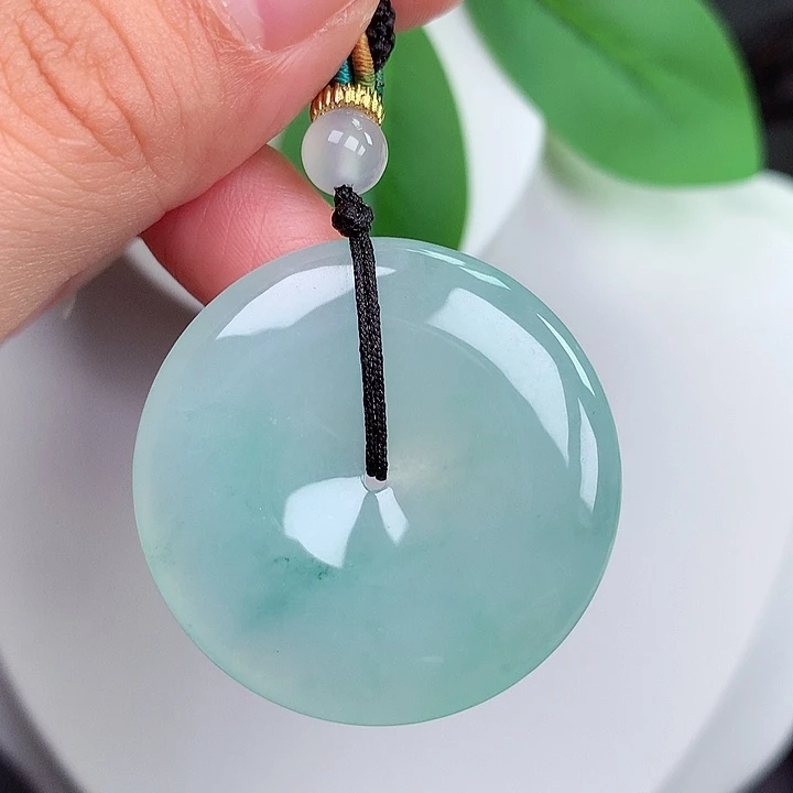 颈饰未镶嵌翡翠平安扣35.2x5.8mm