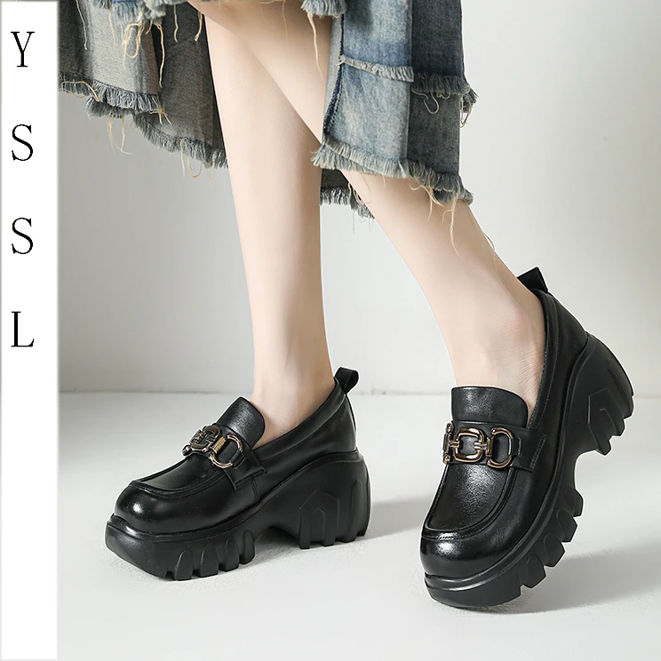 【原始森林】抗震静音春秋百搭乐福鞋小众气质乐福鞋高贵厚底乐福鞋