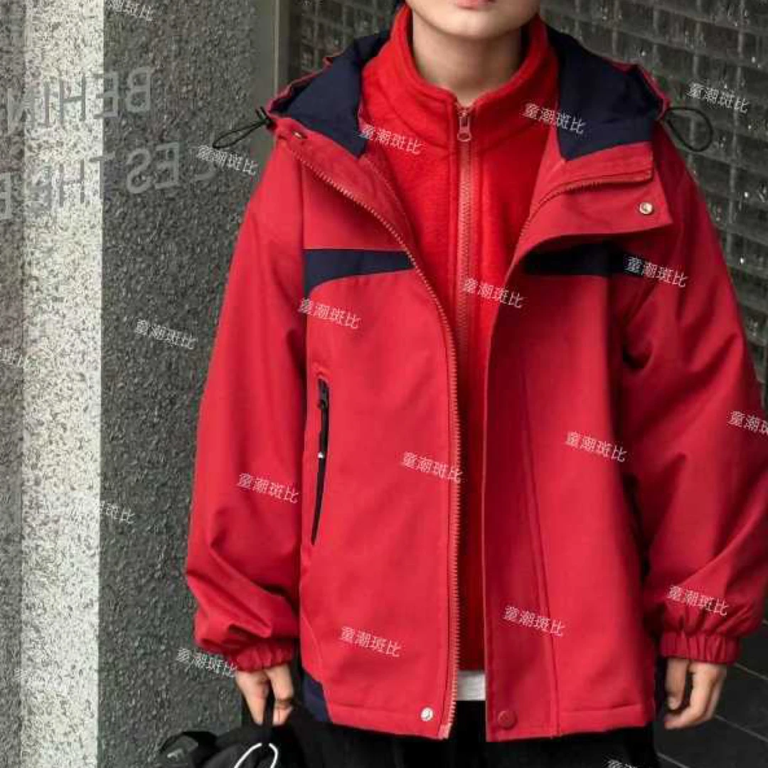三合一男童保暖防水冬季外套冲锋衣