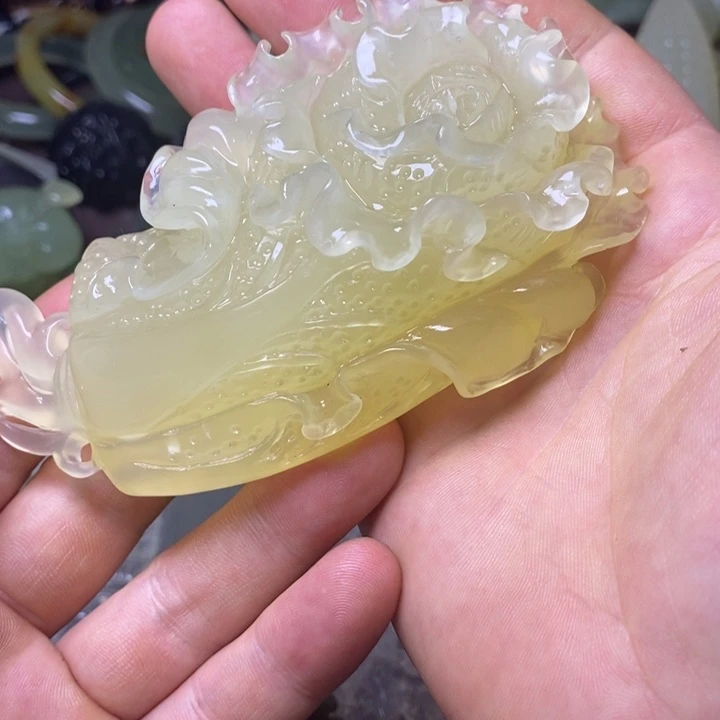 岫玉岫玉手把未镶嵌瑞****地