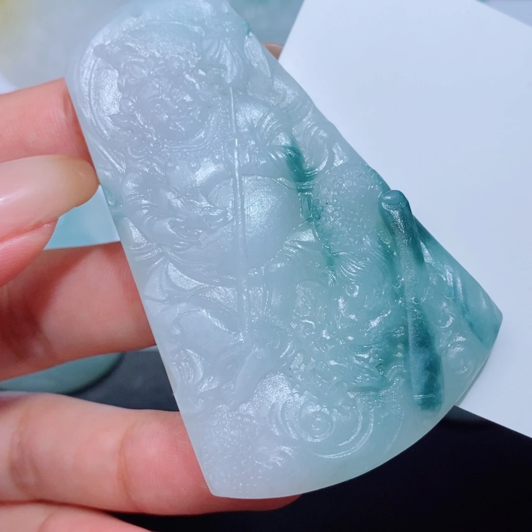 定制翡翠未镶嵌毛货翡翠挂件