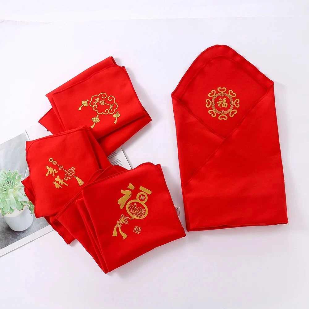 新生儿包单类红色薄宝宝防惊跳包巾婴儿用品春秋包被全棉夏