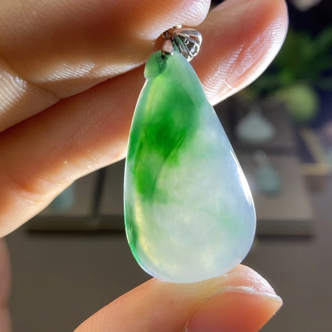 翡翠银S925镶嵌颈饰吊坠88