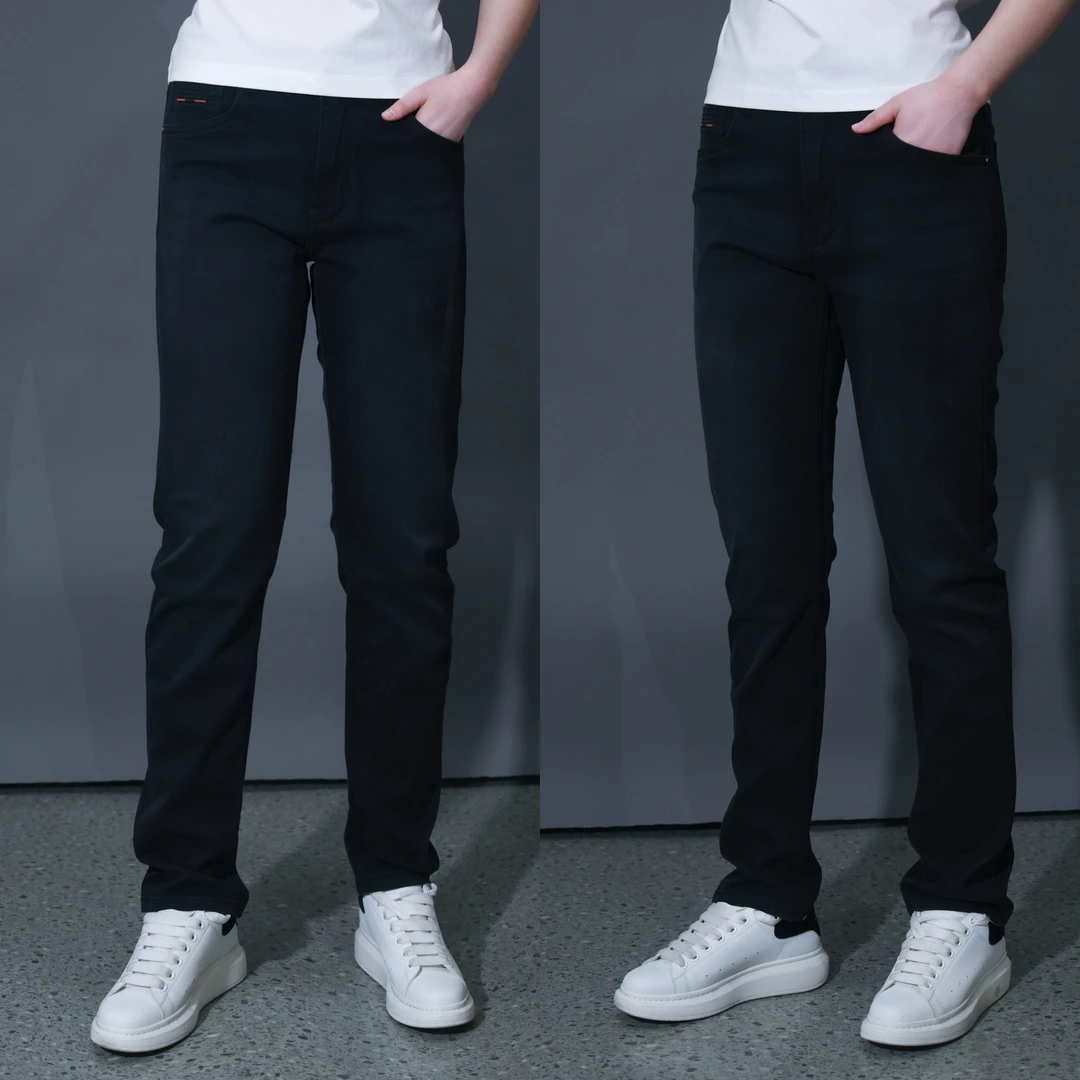 纯色百搭休闲时尚直筒休闲裤亲肤面料25春夏薄款微弹力牛仔裤1550