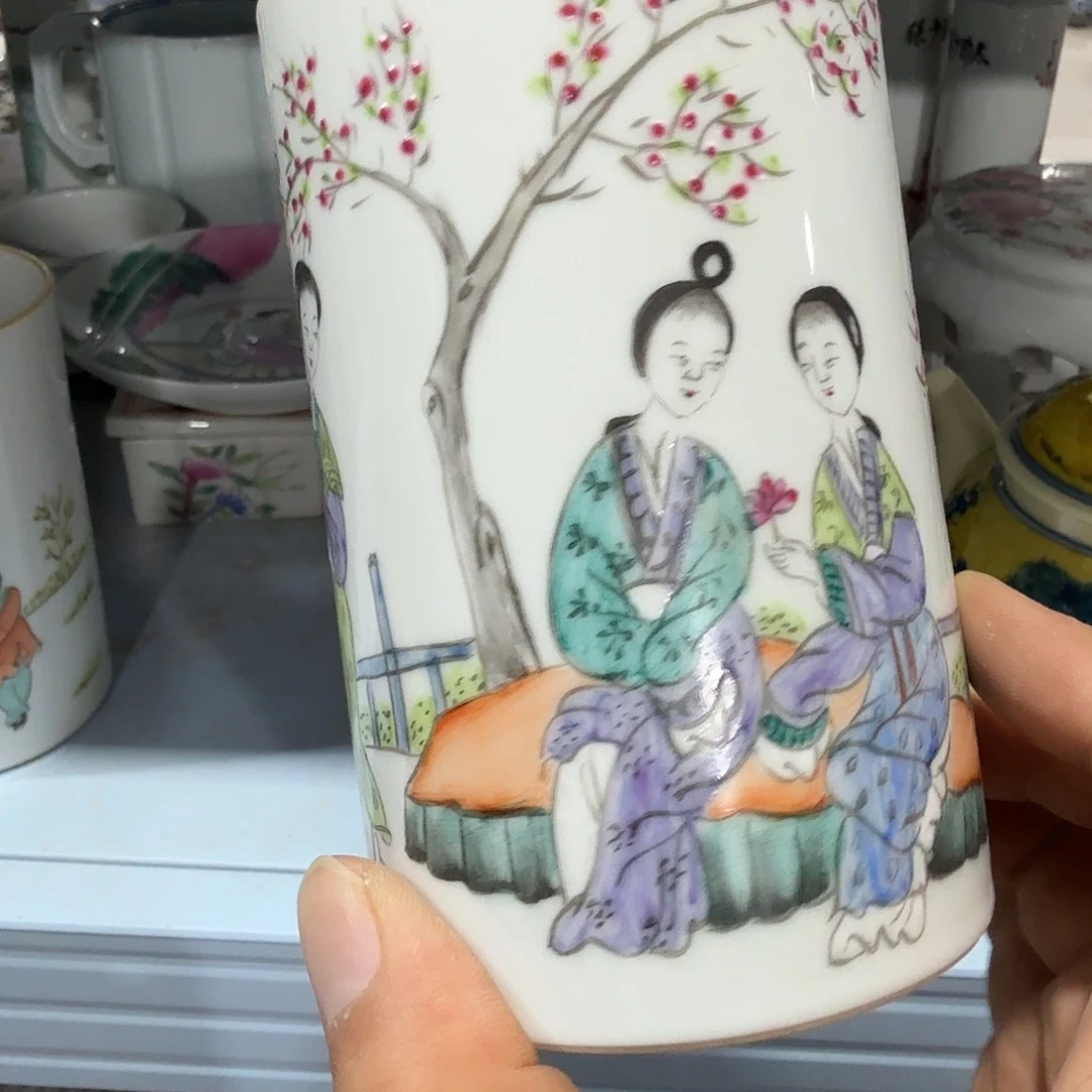 瓷片摆件手绘瓷器全部处理