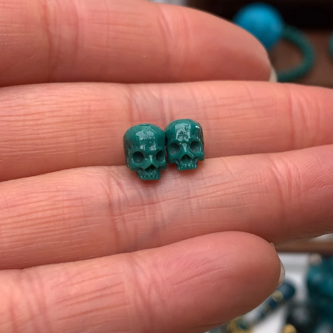 绿松石未镶嵌配饰对耳6