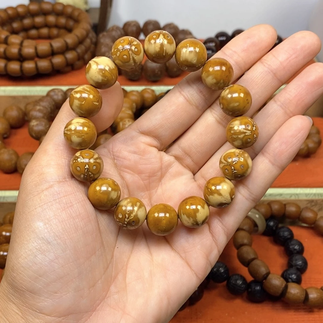 紫金鼠手串14花皮熊猫