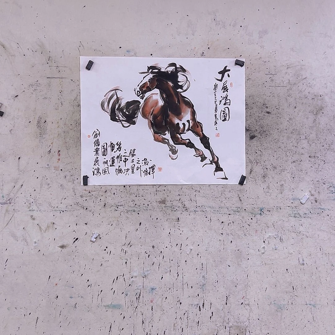 国画大*兄三尺100x70c m c m